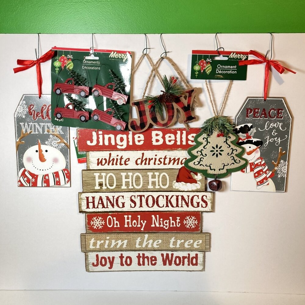 Greenbrier International Christmas House Ornament Decoration Lot Most New w Tags